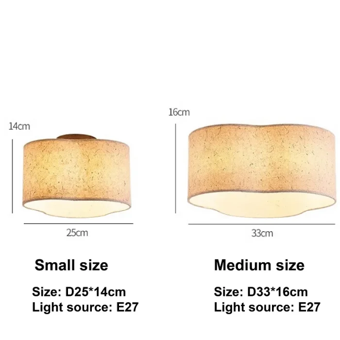 E27 Entrance Aisle Ceiling Lamp Japanese Rice Paper Lamp Cream Restaurant Entrance Corridor Cloakroom Lamp 6