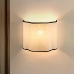 French Cream Style Wall Lamp Creative Linen Bedroom Bedside Background Wall Decorative Lamp Corridor Walkway Lamp 1