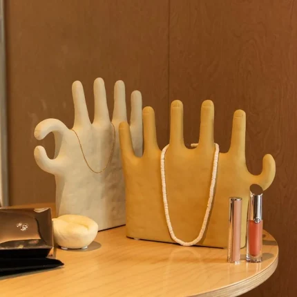 Nordic Ceramic Finger Shape Jewelry Rack Ornament Living Room Bedroom Necklace Ring Display Stand Display Crafts Birthday Gifts 2
