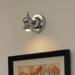 LED Mini Wall Lamp Flower Silver Wall Lamp Staircase Atmosphere Lamp Rotatable Bedside Lamp 1