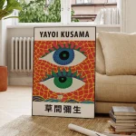 Modern Abstract Japanese Art Yayoi Kusama Eyes Wall Art Aluminum Frame Prints Canvas Painting Poster Living Room Home Decor 2