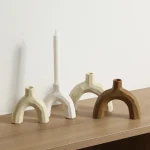 Creative Geometric Ceramic Candle Holder Ornament Living Room Bedroom Candle Holder Craft Wedding Table Decoration Candle Holder 1