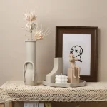 Ins Nordic Home Decoration Ceramic Table Flower  Accessories Modern White Plant Art Decor Crafts Wedding Vase for Centerpieces 6