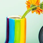 Nordic Ins Resin Rainbow Vase Home Decoration Accessories Flower Arrangement Container Wedding Vases for Table Decorations 3