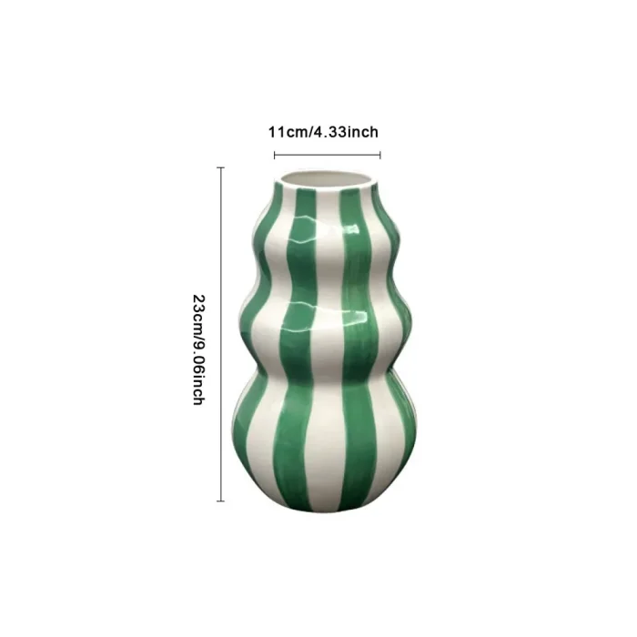 Nordic Ins Painted Circle Ceramic Vase Ornaments Living Room Bedroom Entrance Desktop Flower Arrangement Art Vase Birthday Gifts 6