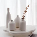 Ceramic Vase Set of 4, Classic Matte Vases Home Decorations for Table Shelf Office Decor 2