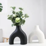 Flower Vases Home Decor Nordic Ceramic Vase Home Decoration Accessories Office Bookshelf Decorative Flower Vase Design Original 2