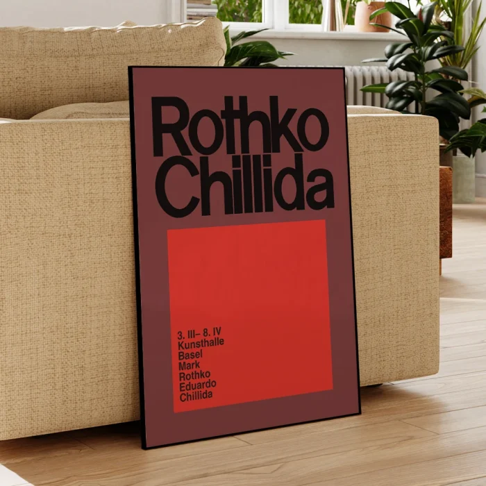 Modern Geometry Abstract Rothko & Chillida Quotes Wall Art Aluminum Frame Prints Canvas Painting Poster Living Room Home Decor 3
