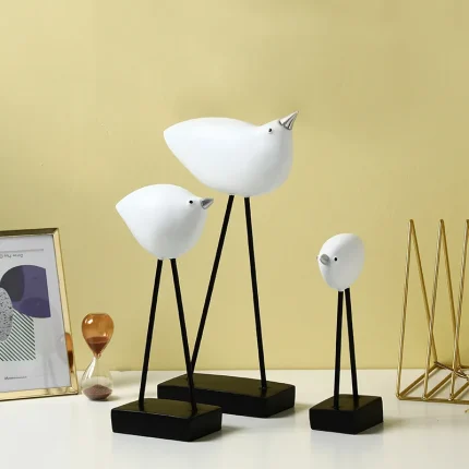 European Resin Bird Statue Creative Home Furnishings Living Room Wine Cabinet Decoration Office Desktop Figurines Crafts Gifts 2
