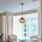 Japanese-style Hemp Rope Ceiling Chandelier Kitchen Living Room Restaurant Bedroom Pendant Light Handmade Woven Hanging Lamp 4