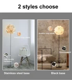 Simple Chongming Flower Floor Lamp Ins Style Retro Style Bedroom Living Room Flower Ball LED Vertical Floor Lamp 4