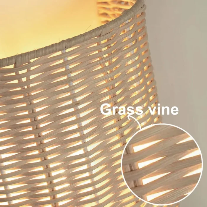 Simple Japanese Rattan Wall Lamp Creative Personalized Bedroom Aisle Wall Bedside Rattan Lamp 5