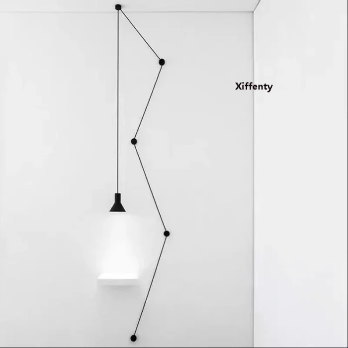 Perforated Line Chandelier 6 Meters Long Line Constellation Graphic Pendant Lamp Bedroom Bedside Dining Room Modern LED Lights 6