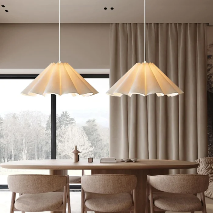 Lower Petals Cream Chandelier LED Indoor Pendant Lamp for Living Room Bedroom Dining Room Bar Simple Modern Lights 1