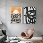 Nordic Abstract Geometric Art Matisse Line Figure Sunset Wall Canvas Posters Painting Prints For Living Room home Art Decor 4