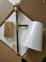 New Retro Copper Cloth Wall Lamp LED Wall Light Simple Reading Light Villa Bedroom Bed Corridor Living Room Decorative Light 4