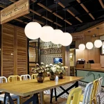 Modern Glass Ball Pendant Lights Kitchen Accessories LED Hanging Lamp Living Room Bedroom Kitchen Lustre Suspension Luminaire 6