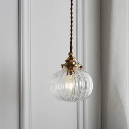 Retro Hanging Light Design Glass Lamp Pendant Lights For Dining Room Lamp Kitchen Bar Lighting LED Minimalist Restaurant Lamp 2