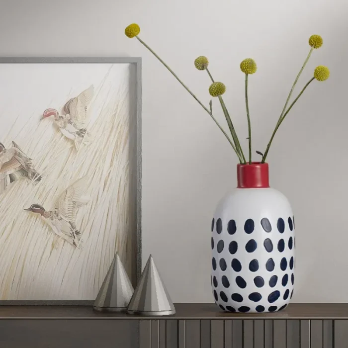 Chinese creative ceramic vase decoration retro dried flower vase living room living room desktop decoration home decoration 1
