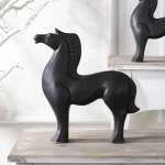 Nordic Home Office Decoration Ceramic Horse Crafts Desk Decoration Animal Figurine Gift Craft Supplies White Porcelain Bonsai 6