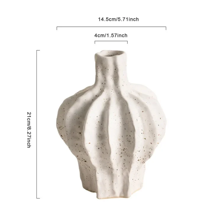 Nordic Ins White Ceramic Vase Ornaments Living Room Wine Cabinet Entrance Desktop Flower Arrangement Art Vase Wedding Decoration 6