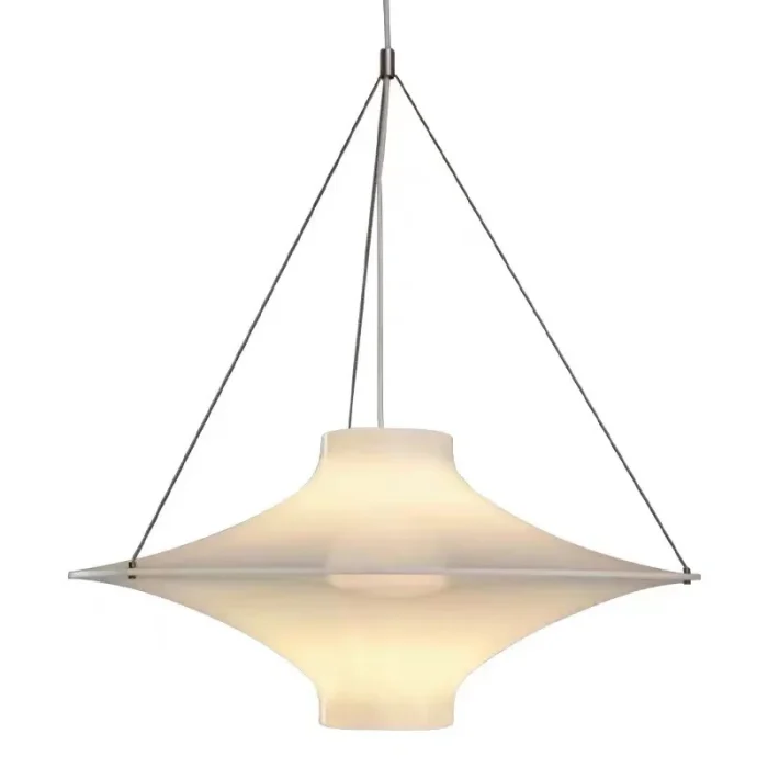 French Cream Style Modern Restaurant Bedroom Designer Hotel Villa Acrylic Flying Saucer Chandelier 6