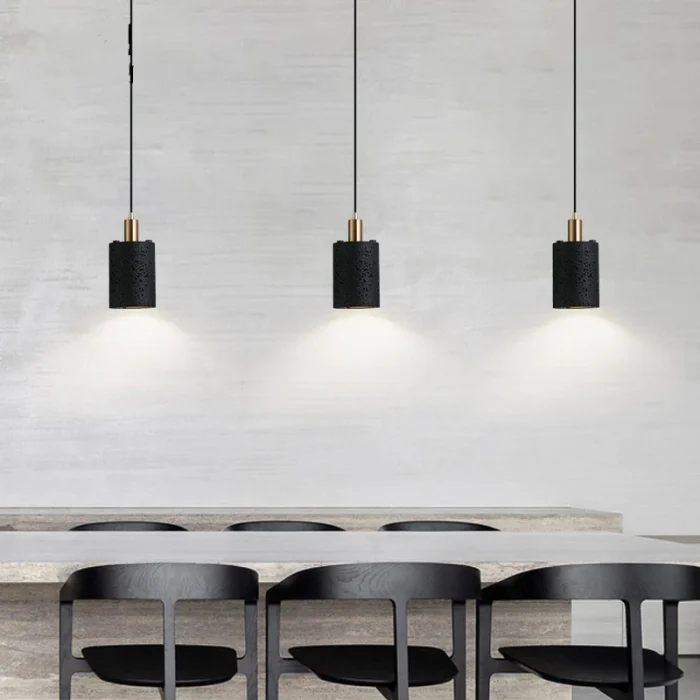 Black Hole Stone Chandelier Style Style Restaurant Personality Nordic B&B Bedroom Bedside Raw Stone Natural Decorative Lamps 2