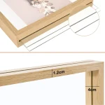 Wooden Picture Photo Frames Table Display Double Side Pressed Flower Frames Plant Specimen Herbarium Clip Double Glass Frame 3