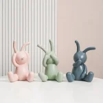 Nordic ins rabbit resin sculpture entrance key storage living room desktop tissue box snack storage tray girl room decoration 3