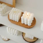 Creative Home Souvenirs Ins Rubik's Cube Scented Candles Soy Wax White Geometric Aromatherapy Candles Home Decoration Ornaments 3