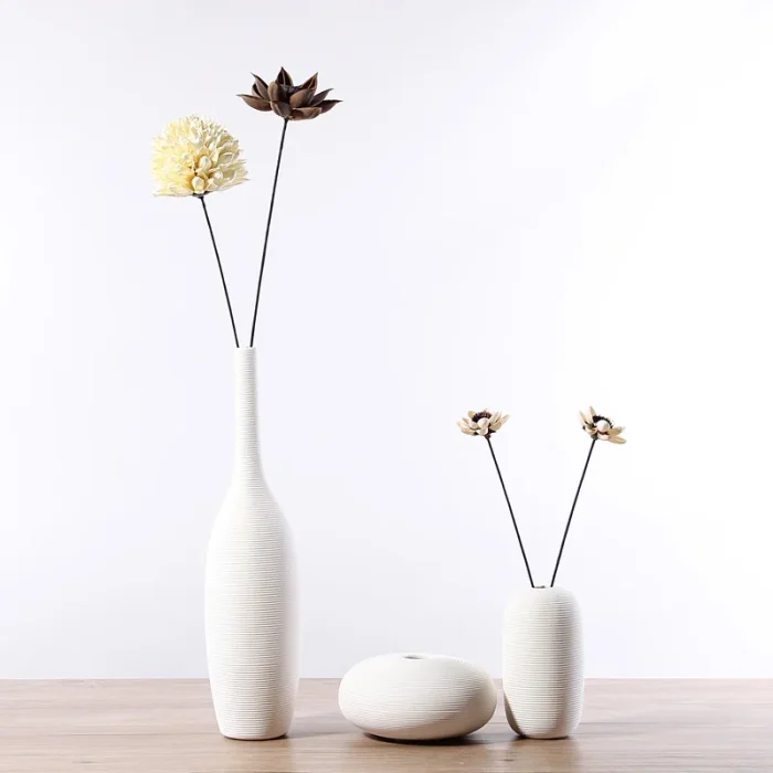 Nordic classic white ceramic vase used for home decoration accessories desk decoration modern style small ornaments crafts gifts 4