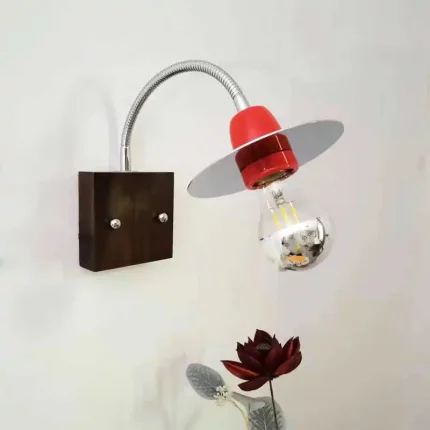 Bedroom Bedside Wall Lamp Adjustable Living Room Staircase Aisle Background Retro Walnut Lamp Interior Decoration Lamps 2