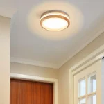 Wood LED Ceiling Lamp for Living Room Bedroom Ceiling Light Modern Nordic Round Indoor Lighting Home Decor Fixture plafonnier 4