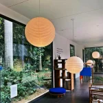 Noguchi Yong Pendant Lights Akari Wabi-sabi Ceiling Lamp Japanese Rice Paper Chandelier For Living Room Home Decor Hanging Light 4