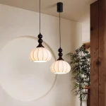 Retro Bedroom Bedside Chandelier Liftable Restaurant Bar Silk Lampshade Atmosphere Light Interior Decoration Light 2