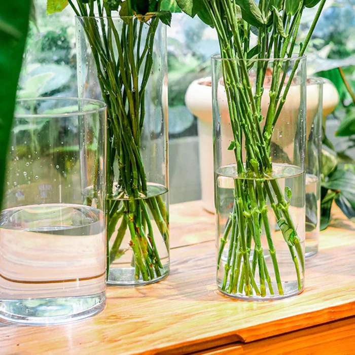 Acrylic Clear Large Tall Cylinder Flower Vase Anti-shatter Plastic Transparent Vases Unbreakable Wedding Home Hydroponic Decor 6