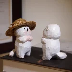 Creative Handmade Wood Carving Small Ornaments Living Room Porch Wine Cabinet Tabletop Animal Statue Handicraft Christmas Gifts 2