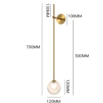 Minimalist Line Wall Lamp Bedroom Study Bedside Lamp Living Room Background Wall LED Bubble Glass Decorative Lamps 6