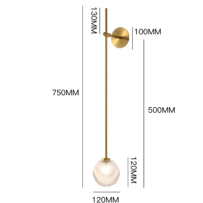 Minimalist Line Wall Lamp Bedroom Study Bedside Lamp Living Room Background Wall LED Bubble Glass Decorative Lamps 6