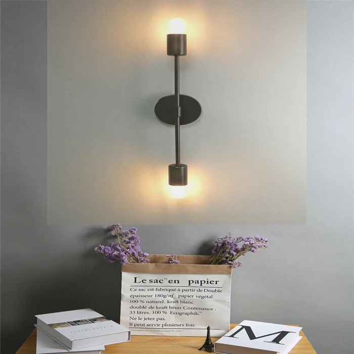Minimalist Iron Double Head Wall Lamps Simple LED Wall Lights Modern Mid Century Industrial Wall Light Lighting Fixture 1