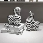 Creative resin zebra statue animal decoration desk decoration figurines home decoration accessories office crafts gifts 2