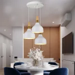 Modern LED Pendant Lights Nordic Minimalist E27 Solid Wood Hanging Lamps Kitchen Restaurant Lighting Fixtures 1