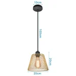 Postmodern Design Pendant Lamp Iron Net Lampshade LED Hanglamp Fixture For Bedroom Living Room Restauran Chandelie 6