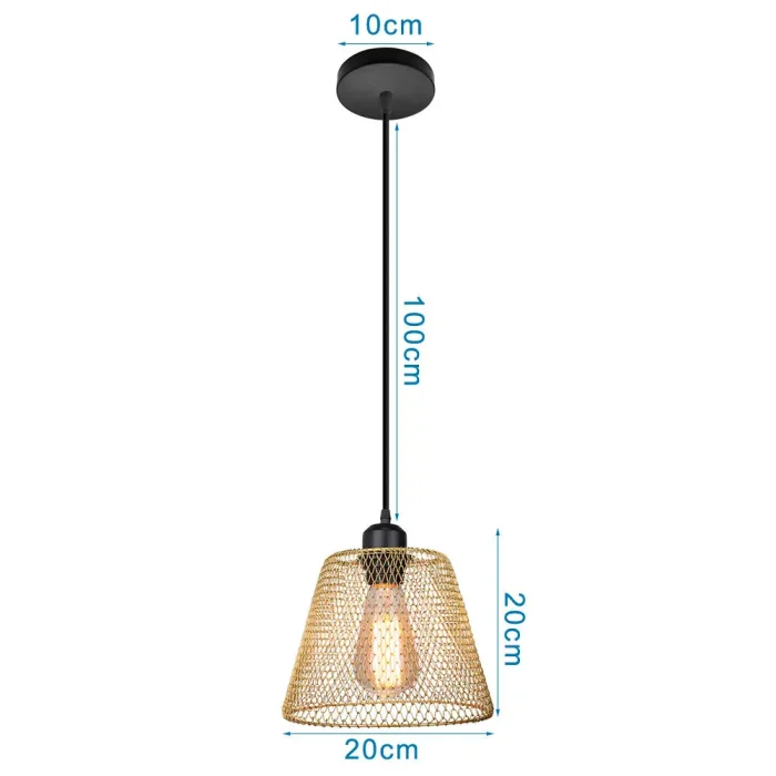 Postmodern Design Pendant Lamp Iron Net Lampshade LED Hanglamp Fixture For Bedroom Living Room Restauran Chandelie 6
