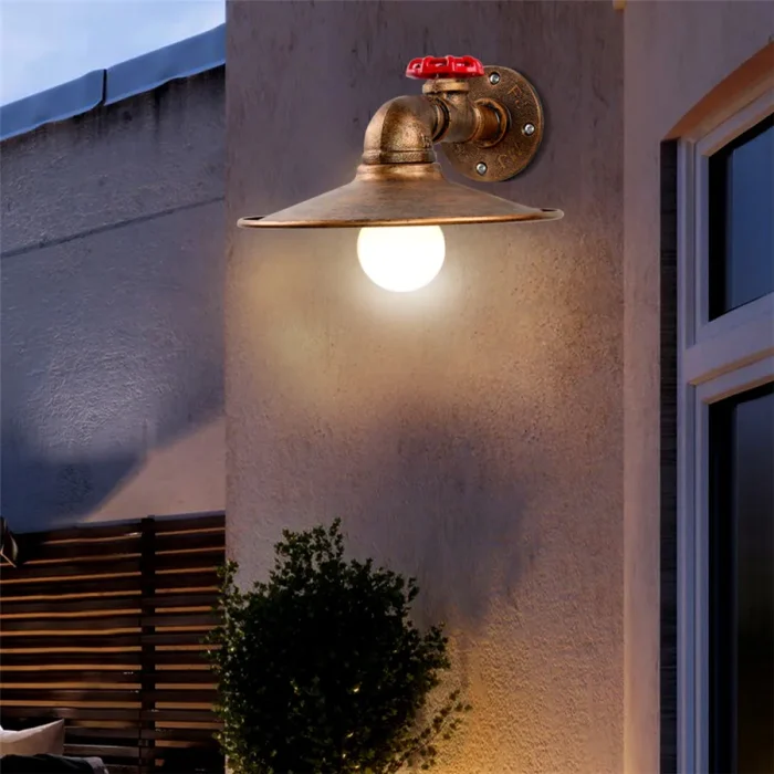 American Retro Sconce Wall Lamp Vintage Indusitrial Wall Light E27 Plated Iron Lampshade Home Deco Lighting Fixtures Luminaria 2