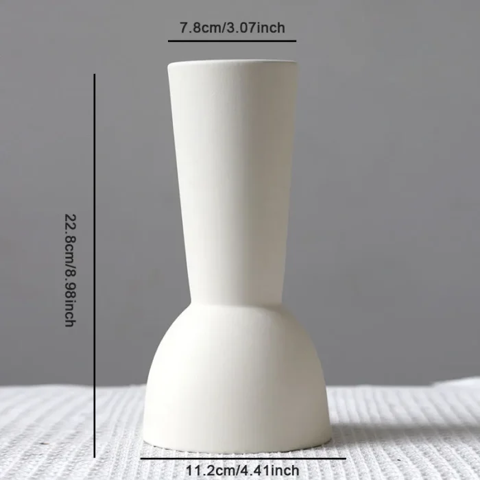 Nordic Geometry Art Vase Ornaments Creative Home Decoration Accessorie Desktop Ceramic Flower Arrangement Container Flower Vase 6
