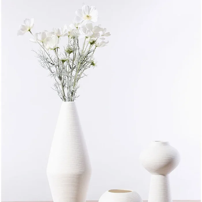 Nordic classic white ceramic vase used for home decoration accessories desk decoration modern style small ornaments crafts gifts 6