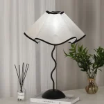 Petal Umbrella Lamp S Wrought Iron Bar Decorative Lamp Bedroom Atmosphere Lamp Night Light Modern Simple Table Lamp Bedside Lamp 1