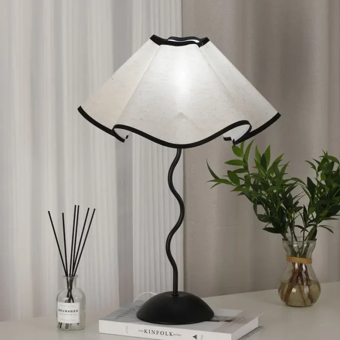 Petal Umbrella Lamp S Wrought Iron Bar Decorative Lamp Bedroom Atmosphere Lamp Night Light Modern Simple Table Lamp Bedside Lamp 1