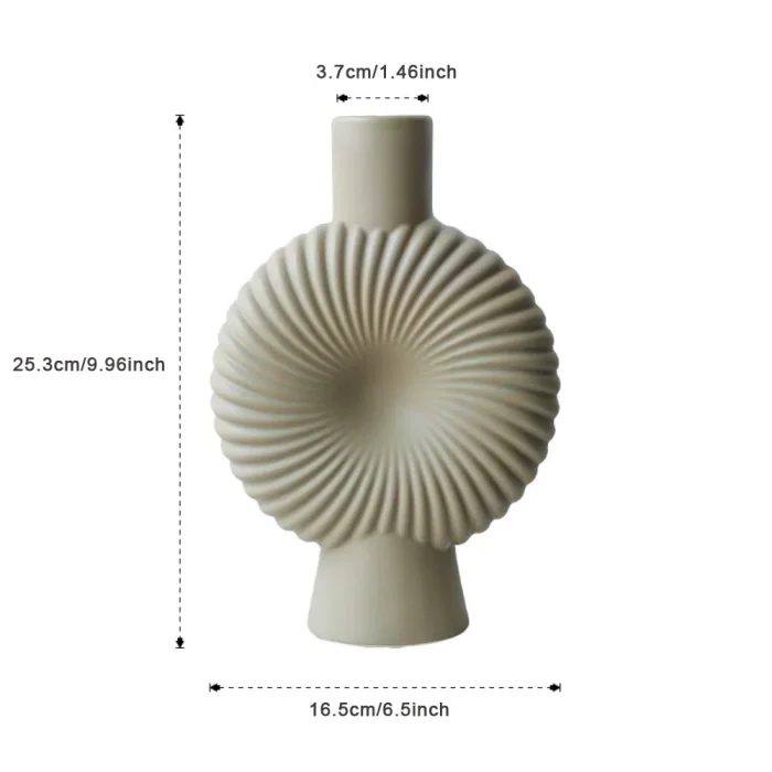 Nordic Ins Striped Ceramic Vase Ornaments Living Room Dining Table Desktop Flower Arrangement Container Wedding Vases Decoration 6